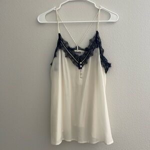 Silky top with black lace by Chelsea 28